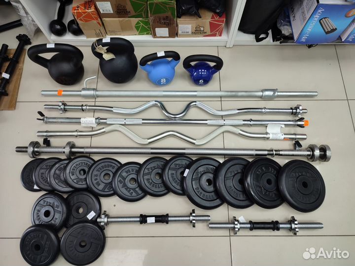Штанга грифы блины гантели гири
