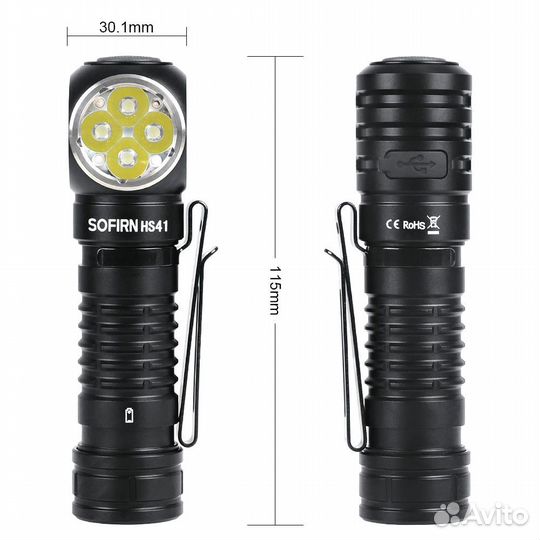 New налобный фонарь Sofirn HS41 5000K 6500K 4000Lm