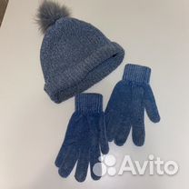 Комплект шапка и перчатки женские