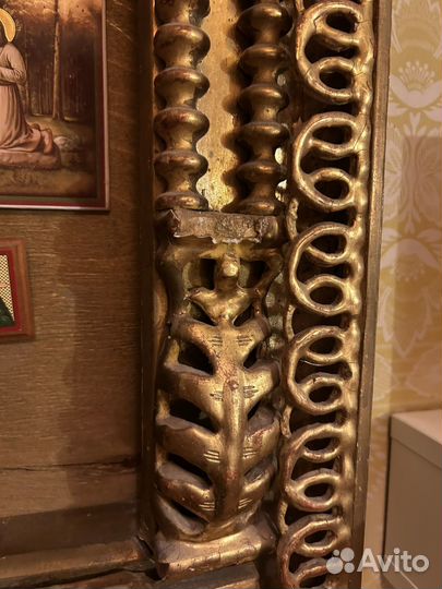 Киот тройной антикварный