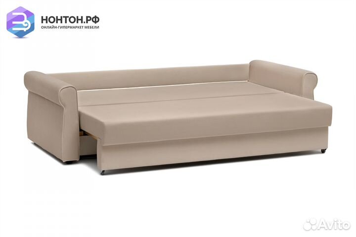 Диван еврокнижка Лира 3-х местный бежевый