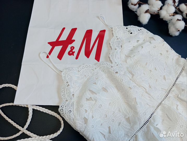 Hm платье белое женское новое 44 46