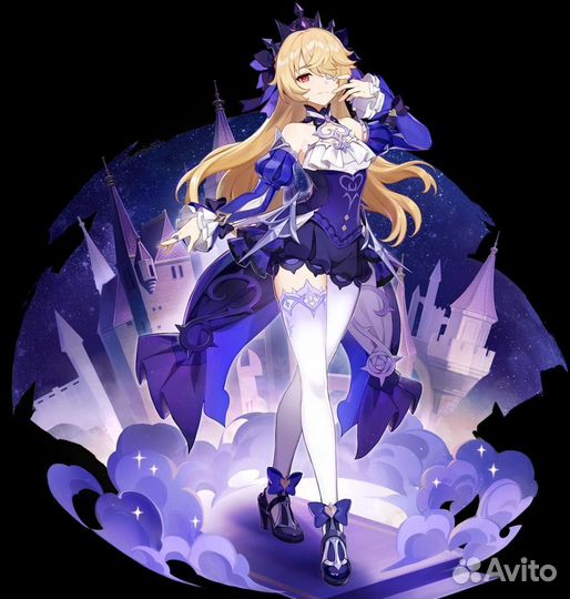 Косплей на Фишль, с париком, в скине