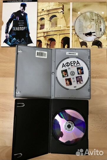 DVD диски с фильмами Телепорт, Афера и Терминал