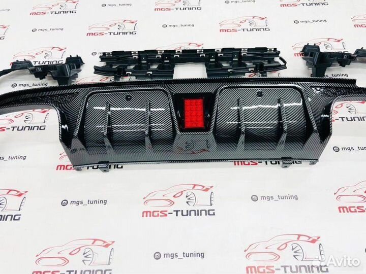 Диффузор (B) под карбон Mercedes w205