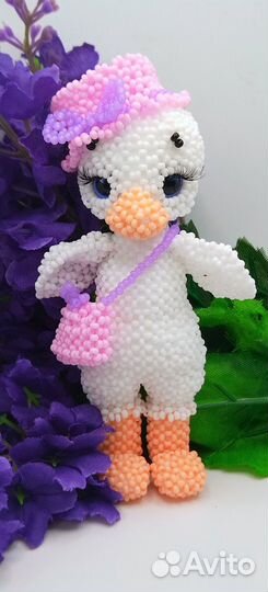 Амигуруми из бисера с ресничками