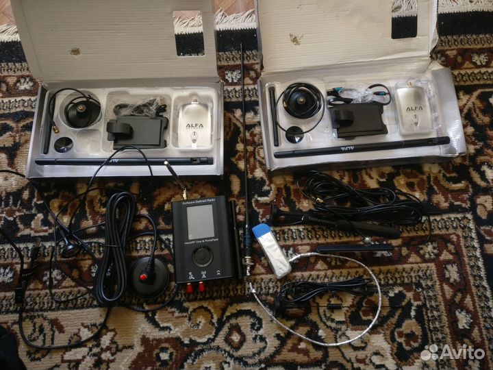Hackrf one portapack+rtl sdr+alfa awus 036h 2шт