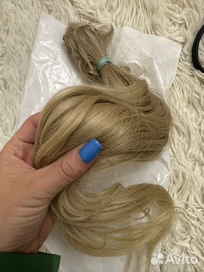 Волосы для наращивания 50 см блонд натуральные