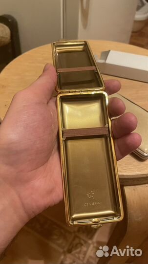 Портсигар кожаный. Сигаретница. Страус