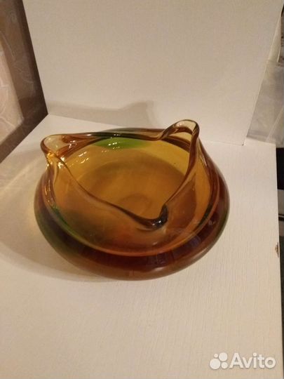 Пепельница цветное стекло СССР