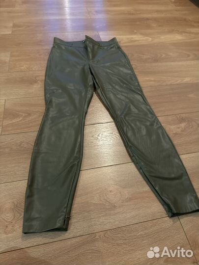 Кожаные брюки женские zara