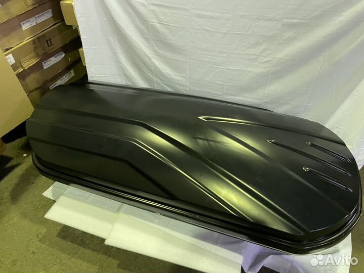 Бокс на крышу elegant на 450 л черный\белый серый