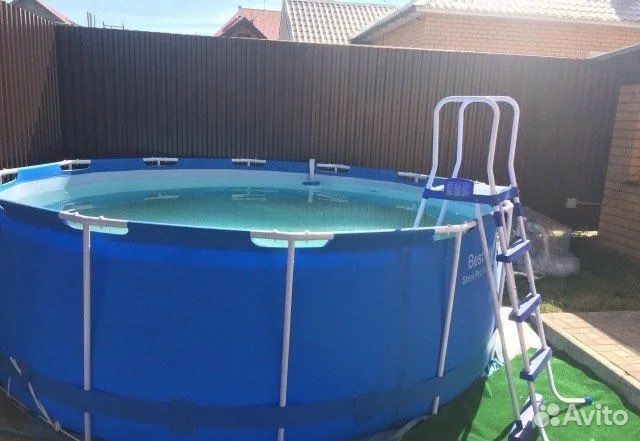 Каркасный бассейн 366*122 + тент подарок