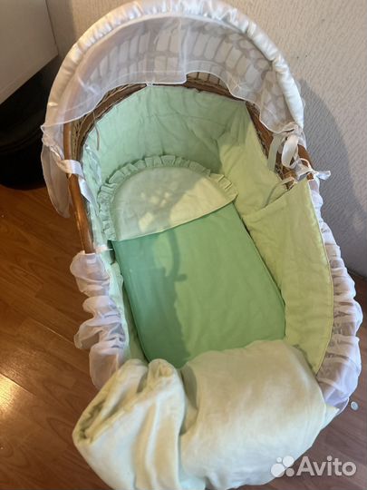 Детская люлька колыбель плетеная