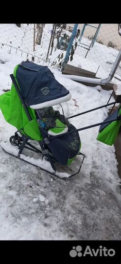 Детские санки с мехом