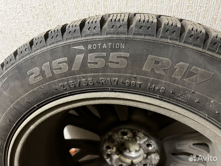 Комплект оригинальные диски r17 киаК5 с зимрезиной