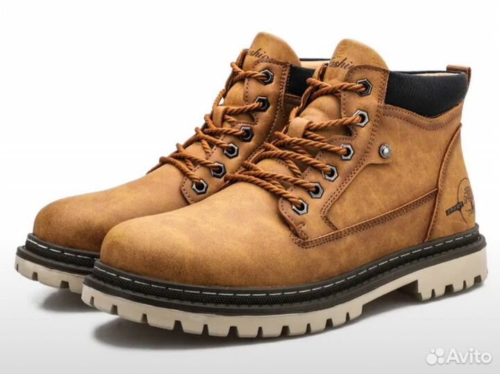 Мужские ботинки коричневые демисезон