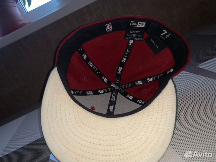 Бейсболка Chicago bulls красная 7 3/4 (61,5см)