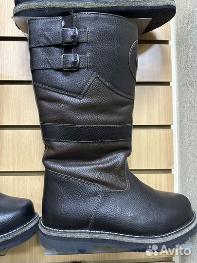 Сапоги мужские зимние монголки унты на нат. Меху