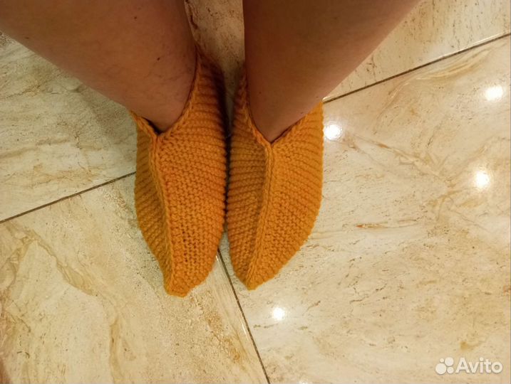 Носки ручной вязки шерстяные