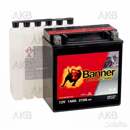 Аккумулятор для мотоцикла Banner AGM 51422