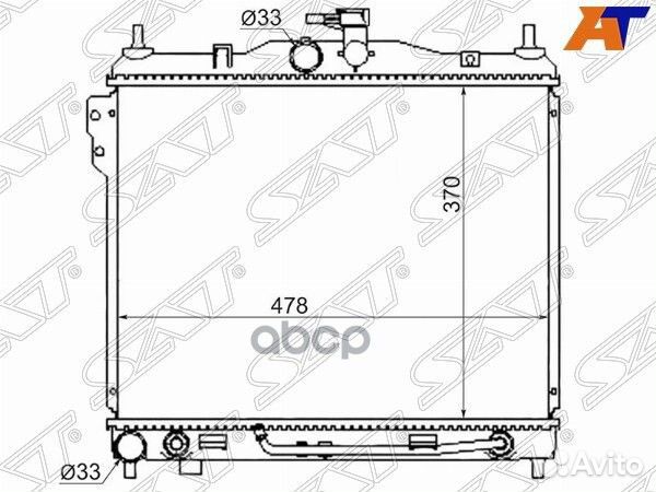 Радиатор Hyundai Getz 02-11 HY0008 Sat