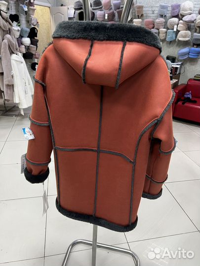 Дубленка 46, ог 114, об 116, длина 80