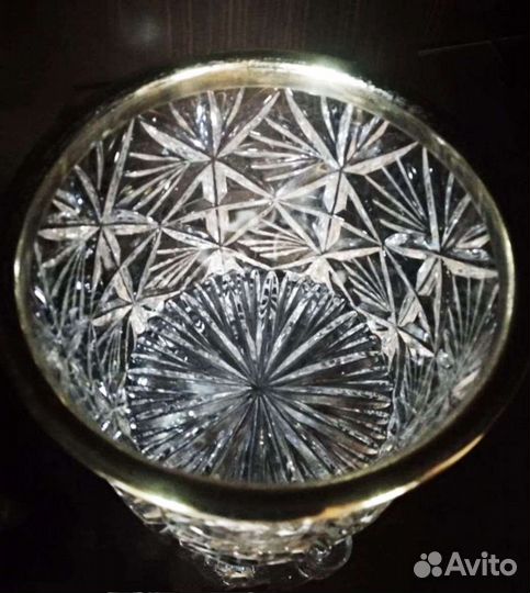 Хрусталь с мельхиоровым ободком СССР