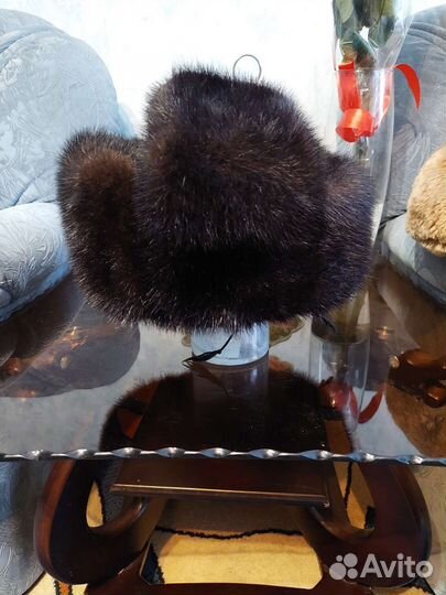 Норковая шапка мужская 59 60