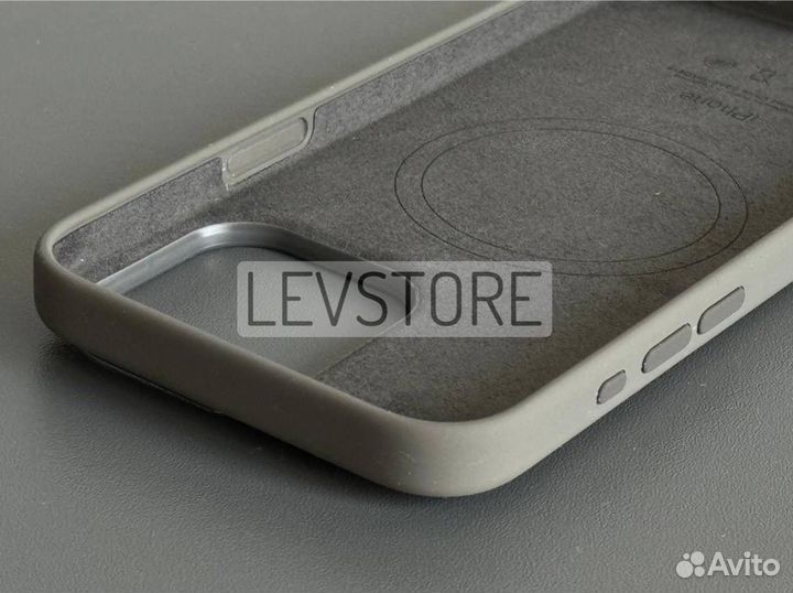 Чехол силиконовый iPhone 15/Pro/Max MagSafe Clay