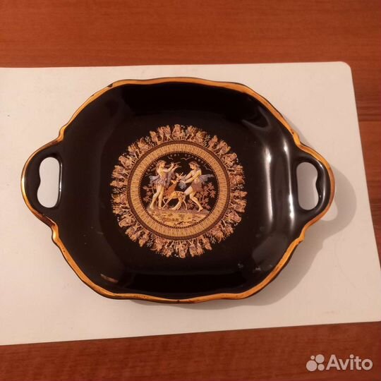 Блюдо с ручками (поднос)керамика 22х29х4 см