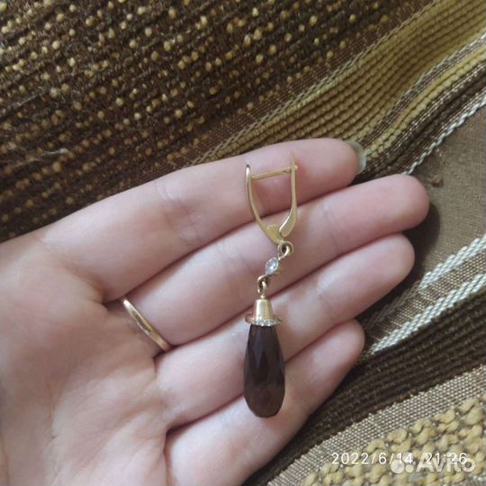 Серьги золото