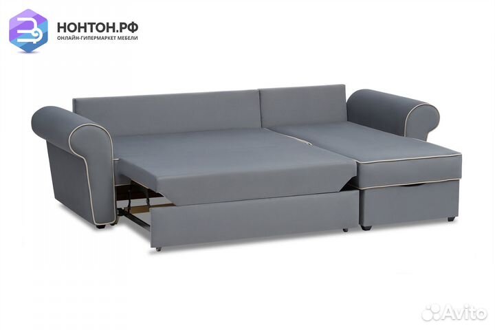 Диван угловой дельфин Прованс темно-серый