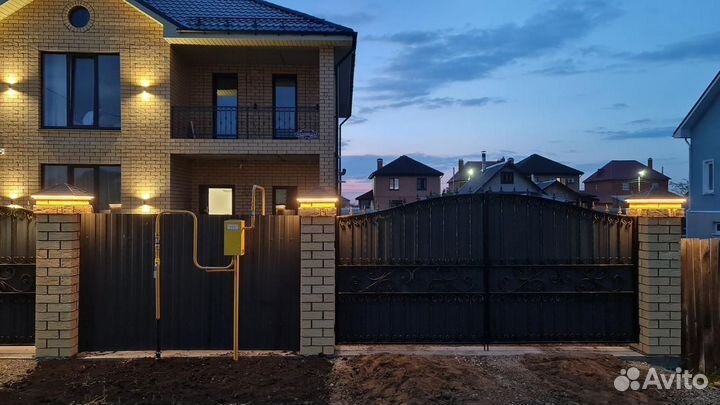 Колпак заборный коричневый 1.5к с LED подсветкой