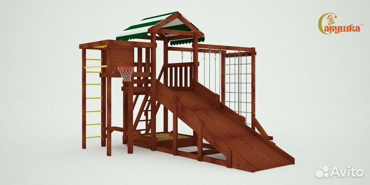 Площадка для улицы Савушка 4 сезона Мастер 4 Махаг