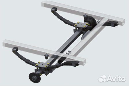 Ось для прицепа рессорная 750 кг мзса 817711.012