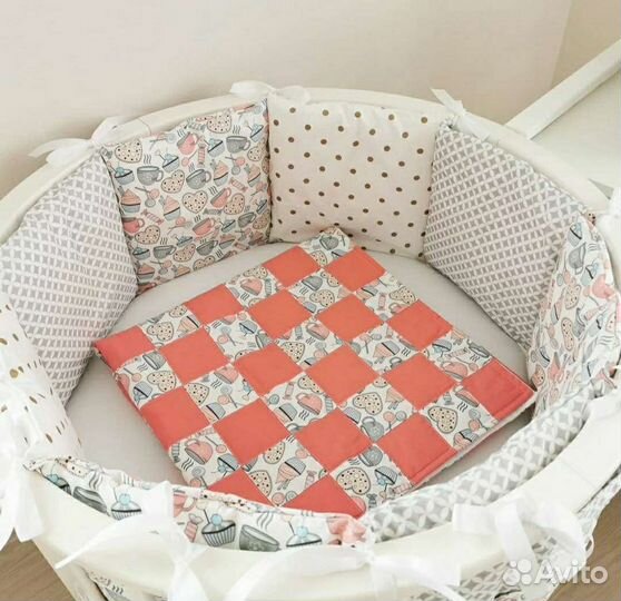 Разные бортики в детскую кроватку для девочки