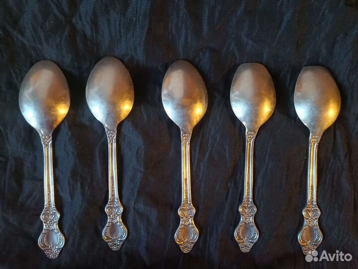 Ложки чайные, для мороженного. Роза. Мельхиор