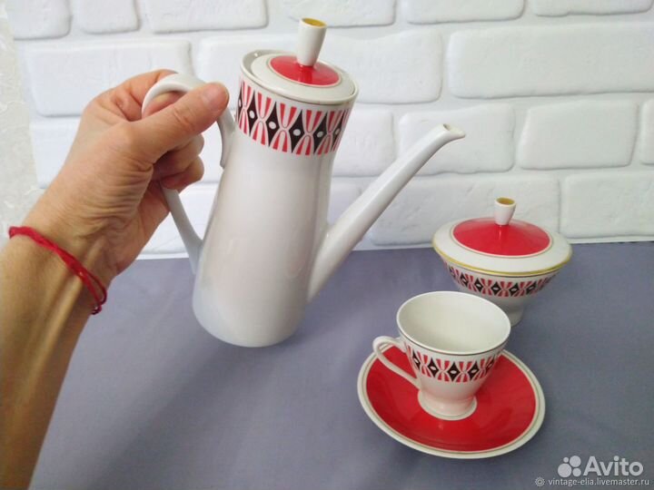 Кофейный сервиз гдр Винтажный фарфоровый сервиз