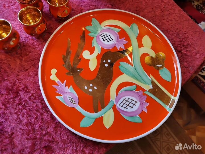 Ликёрный набор Золотой олень 1986 г. Дулёво