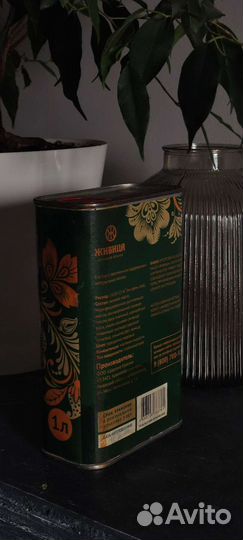 Жестяная банка 1 литр Живица Царские краски