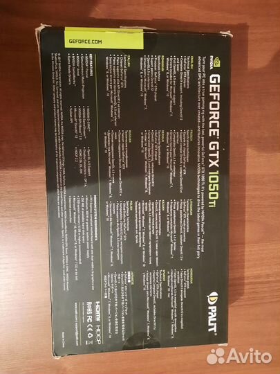 Palit geforce GTX 1050ti dual FAN 4 gb