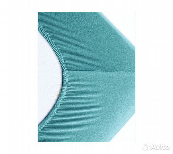 Простынь GoodNight Трикотаж 180х200х20 Зеленый на