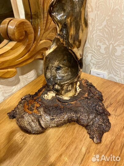 Светильник из дерева и коряг;высота 50см