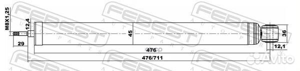 Амортизатор задний LR ford focus 2011-2015 febest