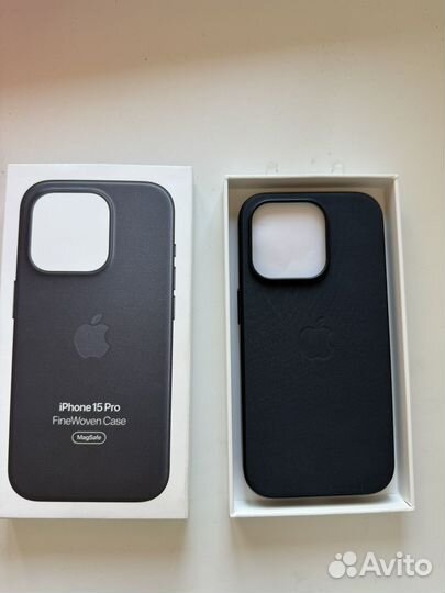 Чехол Apple FineWoven case Black для iPhone 15 Pro
