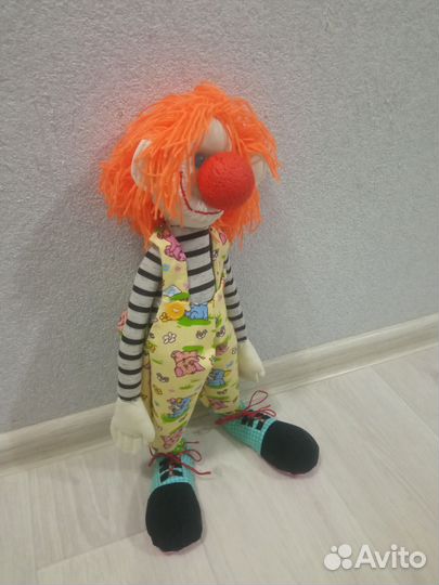 Игрушка, поделка в сад, клоун кукла