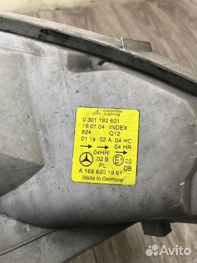 Фара передняя левая Mercedes A-Class W168 2004