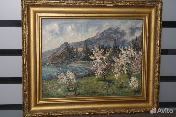 Картина Весна в Крыму. Строганова Л.П. 1995г