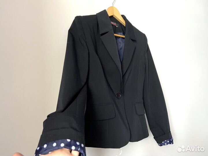 Женский пиджак синий 42 xs -s жакет Турция